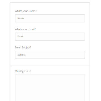 a contact form we used